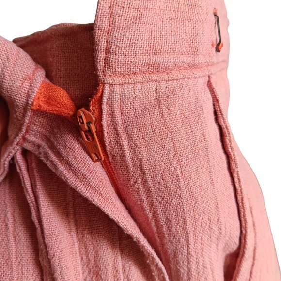 24x25 Girls Vintage Jeans 1970's Wide-Leg Peach Textured Cotton Pants 1OF1 - Picture 5 of 6